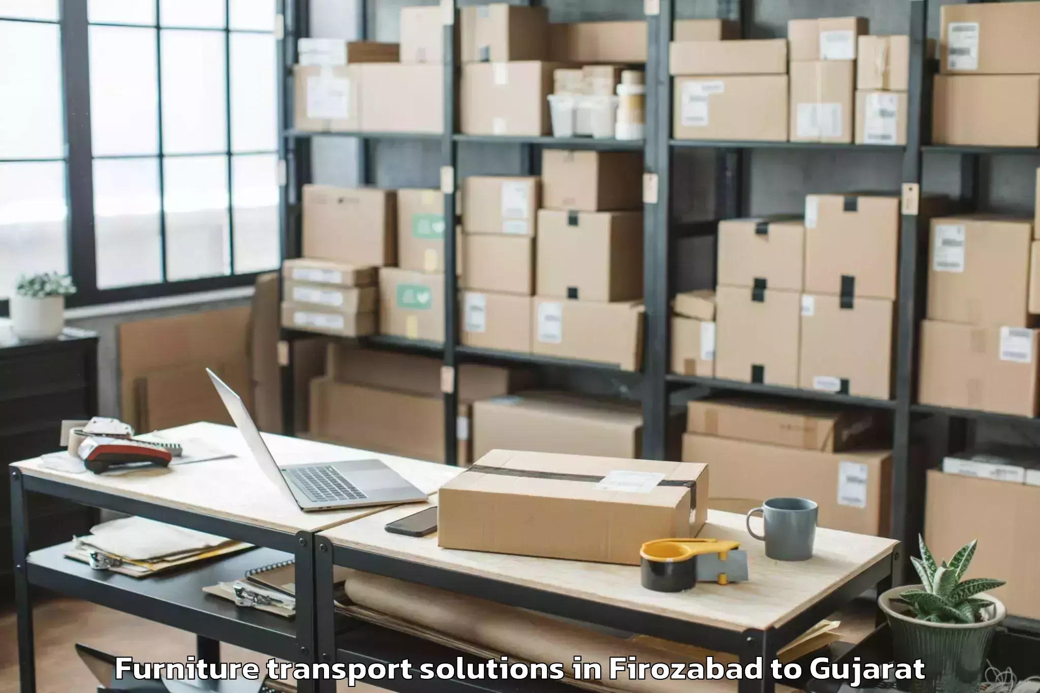 Get Firozabad to Karjan Furniture Transport Solutions